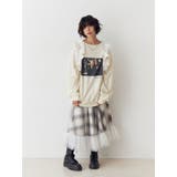 チュールリバーシブルチェックフレアスカート | jouetie | 詳細画像7 