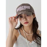 ブラウン | スタッズロゴキャップ | jouetie