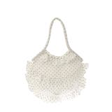 オフホワイト | パターンフリルトートバッグ | jouetie