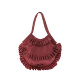 レッド | パターンフリルトートバッグ | jouetie
