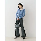 レースドッキングスタッズフレアデニム | jouetie | 詳細画像12 