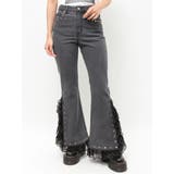 レースドッキングスタッズフレアデニム | jouetie | 詳細画像25 