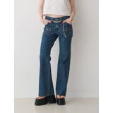 ブルー | 【SOMETHING×PosTokyo】BUSH FLARE DENIM | jouetie