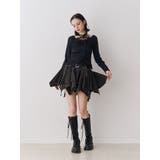 アシメヘムデニムミニスカート | jouetie | 詳細画像12 