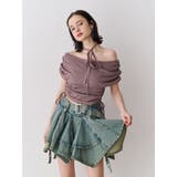 アシメヘムデニムミニスカート | jouetie | 詳細画像3 