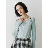 ブルー | オープンショルダーレイヤードニット | jouetie