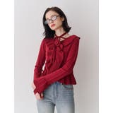 ラッフルフリルコサージュニット | jouetie | 詳細画像3 