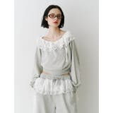 レースドッキングオフショルプルオーバー【セットアップ対応】 | jouetie | 詳細画像10 