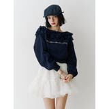 レースドッキングオフショルプルオーバー【セットアップ対応】 | jouetie | 詳細画像13 