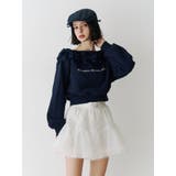 レースドッキングオフショルプルオーバー【セットアップ対応】 | jouetie | 詳細画像14 