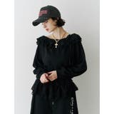 レースドッキングオフショルプルオーバー【セットアップ対応】 | jouetie | 詳細画像3 