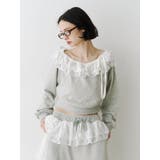 レースドッキングオフショルプルオーバー【セットアップ対応】 | jouetie | 詳細画像8 