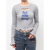 グレー | カットアウトシャーリングトップス | jouetie