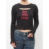 ブラック | カットアウトシャーリングトップス | jouetie