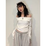 オフショルギャザーカットソー | jouetie | 詳細画像1 