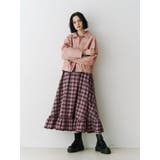 ノースリチェックフリルロングワンピース | jouetie | 詳細画像15 