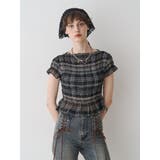 ブラック | シャーリングシアートップス | jouetie