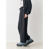 ブラック | バレルレッグルーズスタッズパンツ【セットアップ対応】 | jouetie