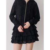 ブラック | レースティアードミニスカート【セットアップ対応】 | jouetie