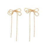 ボールチェーンリボンピアス | jouetie | 詳細画像7 