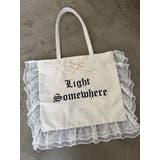 ロゴレースフリルトートバッグ | jouetie | 詳細画像1 