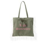 ロゴレースフリルトートバッグ | jouetie | 詳細画像18 