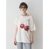 チェリーワンショルルーズTシャツ | jouetie | 詳細画像2 