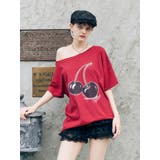 チェリーワンショルルーズTシャツ | jouetie | 詳細画像25 