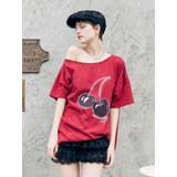 チェリーワンショルルーズTシャツ | jouetie | 詳細画像26 
