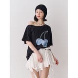 チェリーワンショルルーズTシャツ | jouetie | 詳細画像8 