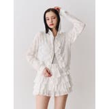 レースクロップドZIPフーディー【セットアップ対応】 | jouetie | 詳細画像5 