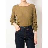 カーキ | シアーロングスリーブニット | Ungrid