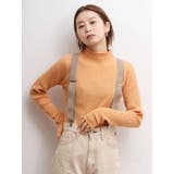 オレンジ | コットンカシミヤハイネックニット | Ungrid