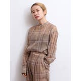 シアーチェックノーカラーシャツ | Ungrid | 詳細画像3 