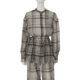 シアーチェックノーカラーシャツ | Ungrid | 詳細画像7 