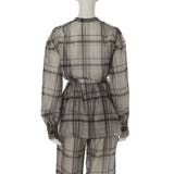 シアーチェックノーカラーシャツ | Ungrid | 詳細画像9 