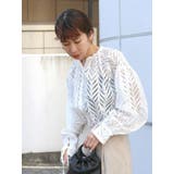 カットワークボリュームスリーブブラウス | Ungrid | 詳細画像9 