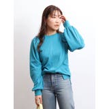 ブルー | 【WEB限定】ショルダーデザインロングスリーブTee | Ungrid