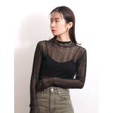 ブラック | ハイネックシアーニット | Ungrid