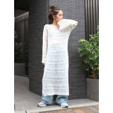 バックオープン透かし編みニットワンピース | Ungrid | 詳細画像2 