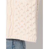 パッチワークケーブルニットベスト | Ungrid | 詳細画像15 