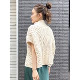 パッチワークケーブルニットベスト | Ungrid | 詳細画像4 