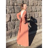 オレンジ | バックリボンフレアワンピース | Ungrid