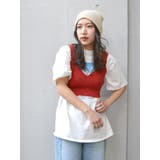 レッド | スラブニットビスチェ | Ungrid