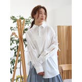 オフホワイト | ショルダーデザインビッグシャツ | Ungrid
