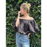 ブラック | オフショルボリュームブラウス | Ungrid