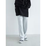 シルバー | 箔プリントニットパンツ | Ungrid