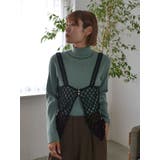 ブラック | 2wayかぎ針ニットキャミ | Ungrid