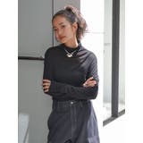 ブラック | ハイネックシアーロングスリーブTee | Ungrid