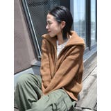 キャメル | ダブルジップニットカーデ | Ungrid